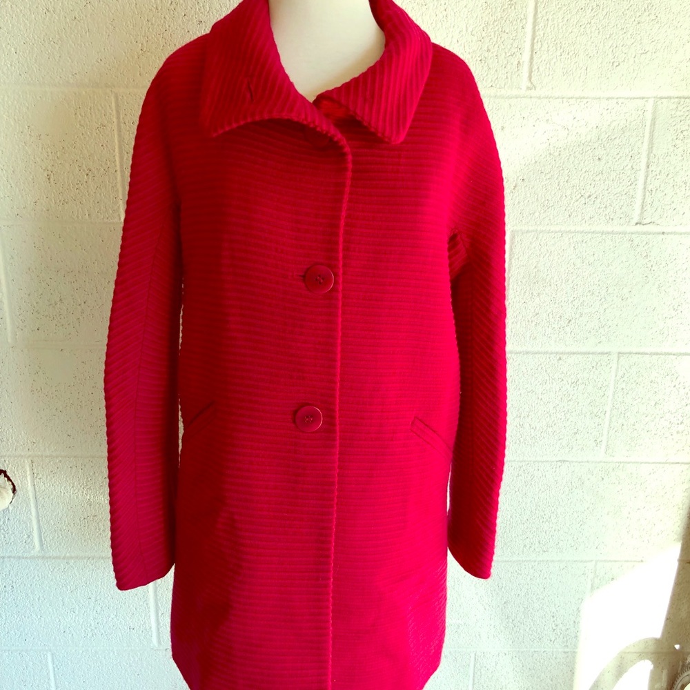 Talbots Cranberry peacoat